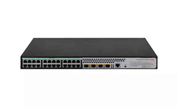 Коммутатор H3C S5024PV5-EI-HPWR, управляемый, кол-во портов: 24x1 Гбит/с, кол-во SFP/uplink: SFP 4x1 Гбит/с, установка в стойку, PoE: 24x30 Вт (макс. 370 Вт) (LS-5024PV5-EI-HPWR-GL)