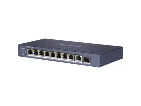 Коммутатор Hikvision DS-3E0510HP-E, кол-во портов: 9x1 Гбит/с, установка в стойку, PoE: 8x90Вт (макс. 110Вт) (DS-3E0510HP-E)