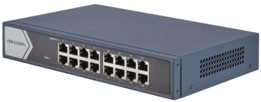Коммутатор Hikvision DS-3E0516-E(B), кол-во портов: 14x1 Гбит/с, кол-во SFP/uplink: RJ-45 2x1 Гбит/с, установка в стойку (DS-3E0516-E(B))
