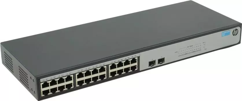 Коммутатор HPE 1420-24G-2SFP, 24x1Gbps, 2xSFP 1Gbps (JH017A)