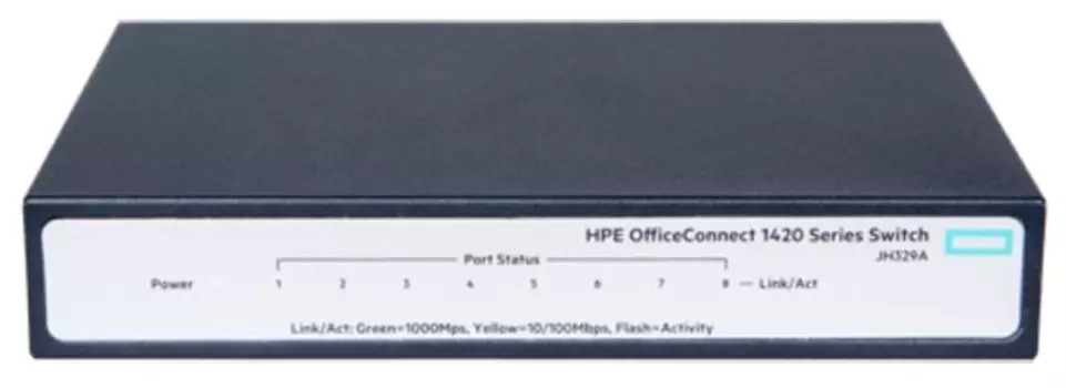 Коммутатор HPE 1420 8G, 8x10/100/1000BASE-T, неуправляемый (JH329A)