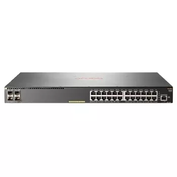 Коммутатор HPE Aruba 2930F, управляемый, кол-во портов: 24x1 Гбит/с, кол-во SFP/uplink: SFP+ 4x10 Гбит/с, установка в стойку, PoE: 24шт.x30Вт (макс. 370Вт) (JL255A)