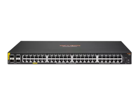 Коммутатор HPE Aruba 6000 48G, управляемый, кол-во портов: 48x1 Гбит/с, SFP 4x1 Гбит/с, установка в стойку, PoE (макс. 370Вт) (R8N85A)