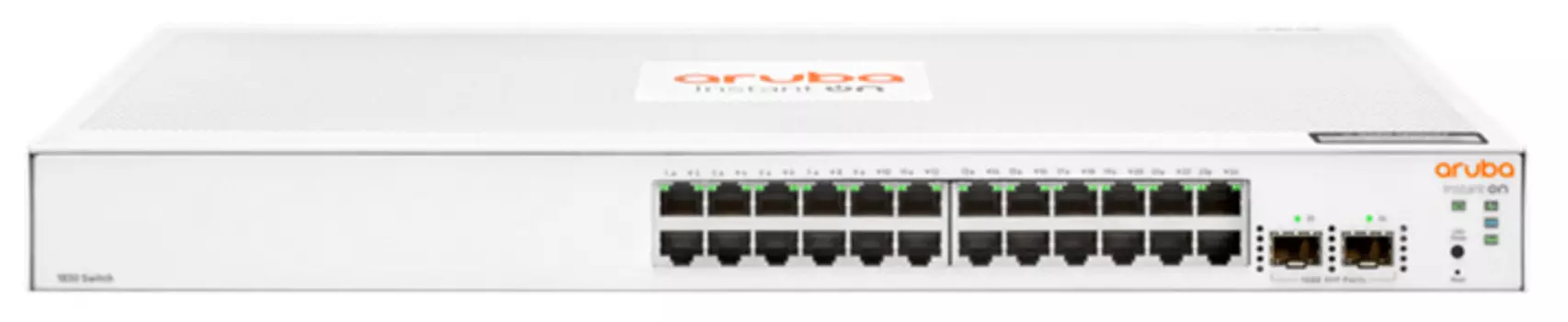 Коммутатор HPE Aruba Instant On 1830 24G 2SFP, управляемый, кол-во портов: 24x1000, кол-во SFP/uplink: SFP 2x1 Гбит/с, установка в стойку (JL812A)