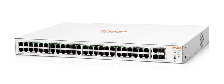 Коммутатор HPE Aruba Instant On 1830, управляемый, кол-во портов: 48x1 Гбит/с, кол-во SFP/uplink: SFP 4x1 Гбит/с, установка в стойку (JL814A)