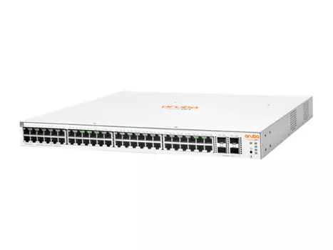Коммутатор HPE Aruba Instant On 1930, управляемый, кол-во портов: 48x1 Гбит/с SFP+ 4x10 Гбит/с, установка в стойку, PoE (макс. 370 Вт) (JL686B)