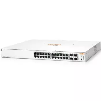 Коммутатор HPE Aruba Instant On 1930, управляемый, кол-во портов: 24x1 Гбит/с, кол-во SFP/uplink: SFP+ 4x10 Гбит/с, установка в стойку, PoE: 24шт.x30Вт (макс. 370Вт) (JL684A)