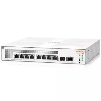 Коммутатор HPE Aruba Instant On 1930, управляемый, кол-во портов: 8x1 Гбит/с, кол-во SFP/uplink: SFP 2x1 Гбит/с, установка в стойку, PoE: 8шт.x30Вт (макс. 124Вт) (JL681A)