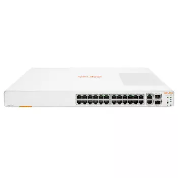 Коммутатор HPE nstant On 1960 24G 2XGT 2SFP+, управляемый, кол-во портов: 24x1 Гбит/с, кол-во SFP/uplink: combo RJ-45/SFP+ 4x10 Гбит/с, установка в стойку (JL806A#ABB)
