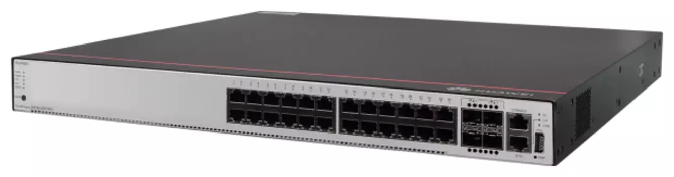 Коммутатор Huawei CloudEngine S5735-S24T4X N1-M-LIC, управляемый, кол-во портов: 24x1 Гбит/с, кол-во SFP/uplink: SFP+ 4x10 Гбит/с, установка в стойку (98010938-88035WTE)