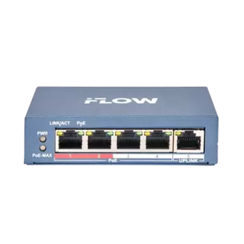 Коммутатор iFlow F-SW-EU205POE-V, кол-во портов: 4x100 Мбит/с, кол-во SFP/uplink: RJ-45 1x100 Мбит/с, PoE: 4x30 Вт (макс. 60 Вт) (301803319)