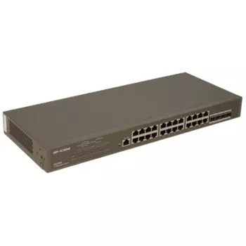 Коммутатор IP-COM G3328F, управляемый, кол-во портов: 24x1 Гбит/с, кол-во SFP/uplink: SFP 4x1 Гбит/с, установка в стойку (G3328F)