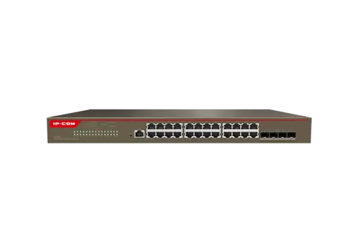 Коммутатор IP-Com G5328X, управляемый, кол-во портов: 24x1 Гбит/с, кол-во SFP/uplink: SFP+ 4x10 Гбит/с, установка в стойку (G5328X)