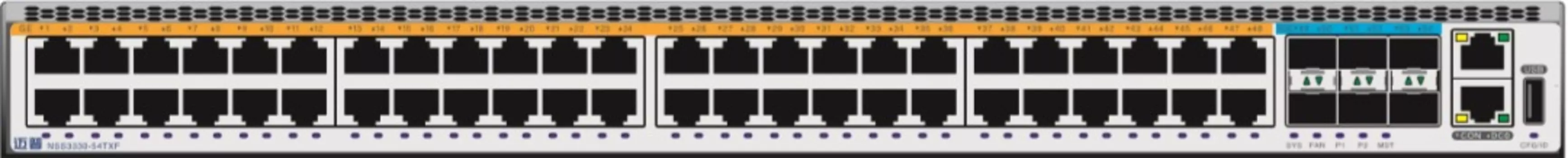 Коммутатор Maipu NSS3330-54TXF V1, управляемый, кол-во портов: 48x1 Гбит/с, кол-во SFP/uplink: SFP+ 6x10 Гбит/с, установка в стойку (NSS3330-54TXF)