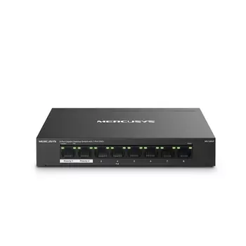 Коммутатор Mercusys MS108GP, кол-во портов: 8x1 Гбит/с, PoE: 7x30 Вт (макс. 65 Вт)