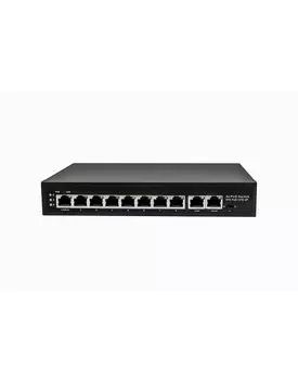 Коммутатор NST NS-SW-8F2F-P, кол-во портов: 8x100 Мбит/с, кол-во SFP/uplink: RJ-45 2x100 Мбит/с, PoE: 8x30 Вт (макс. 120 Вт)