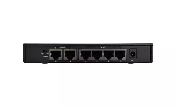 Коммутатор ORIGO OS1206P, кол-во портов: 4x100 Мбит/с, кол-во SFP/uplink: RJ-45 2x100 Мбит/с, PoE: 4x30Вт (макс. 60Вт) (OS1206P/A1A)