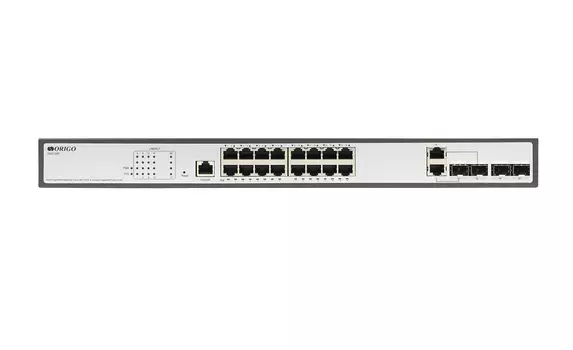 Коммутатор ORIGO OS3120P/250W, управляемый, кол-во портов: 16x1 Гбит/с, combo RJ-45/SFP 2x1, кол-во SFP/uplink: SFP 2x1 Гбит/с, установка в стойку, PoE: 16x30 Вт (макс. 250 Вт) (OS3120P/250W/A1A)