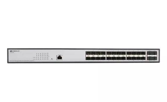 Коммутатор ORIGO OS3228F, управляемый, кол-во портов:, SFP 24x1, кол-во SFP/uplink: SFP+ 4x10 Гбит/с, установка в стойку (OS3228F/A1A)