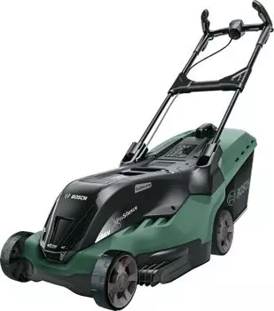 Колесная газонокосилка BOSCH AdvancedRotak 36-660, электрическая, аккумуляторная, ширина скашивания 42см, высота скашивания 25мм-80мм, объем травосборника, 16.5кг (06008B9606)