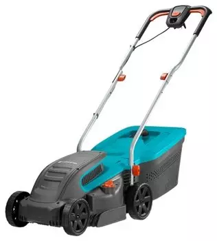 Колесная газонокосилка GARDENA PowerMax 1200/32, электрическая, 1200Вт, ширина скашивания 32см, высота скашивания 20мм-60мм, 78 дБ, объем травосборника 30 л, 8.3кг (05032-20.000.00)