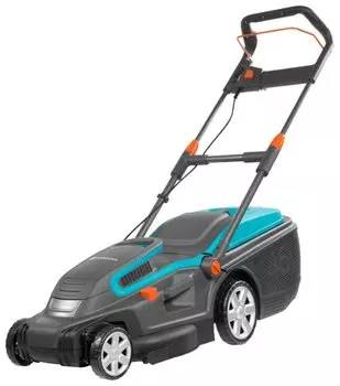 Колесная газонокосилка GARDENA PowerMax 1800/42, электрическая, 1800Вт, ширина скашивания 42см, высота скашивания 20мм-60мм, объем травосборника 45 л, 14.3кг (05042-20.000.00)