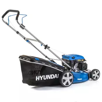 Колесная газонокосилка Hyundai L 4620, бензиновая, 3.80 л.с., ширина скашивания 45.7 см, высота скашивания 2.5 см-7.5 см, 96 дБА, объем травосборника 60л., 23.5 кг (L4620)