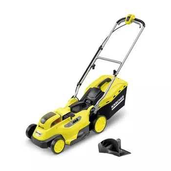Колесная газонокосилка KARCHER LMO 18-36 Battery, электрическая, аккумуляторная, Li-Ion, -, 18В, ширина скашивания 36см, высота скашивания 30мм-70мм, объем травосборника 45л., 13.4кг, без акб и зу (1.444-420.0)