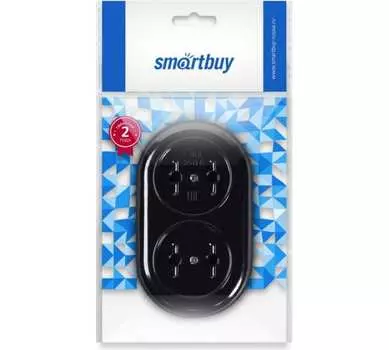 Колодка удлинителя Smartbuy SBE-10-2-00-BN 2-розетки, 10A, б/з, черный (SBE-10-2-00-BN)
