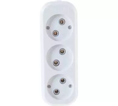 Колодка удлинителя Smartbuy SBE-10-3-00-N 3-розетки, 10A, б/з, белый (SBE-10-3-00-N)
