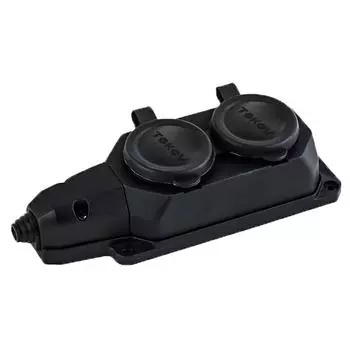 Колодка удлинителя TOKOV ELECTRIC TKE-C05-KK2-Z 2-розетки, 16А, с/з, защитные крышки, черный (TKE-C05-KK2-Z)