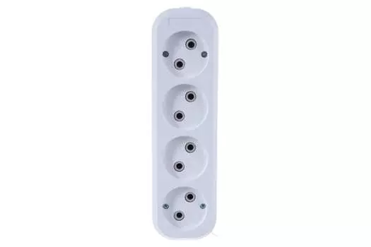 Колодка удлинителя UNIVersal 4-розетки, 16A, б/з, белый (E204)
