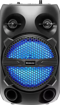 Колонка портативная Defender Boomer 15, 15Вт, FM, AUX, USB, microSD, Bluetooth, подсветка, черный (65015)