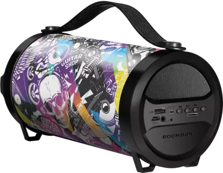 Колонка портативная Defender G24, 10Вт, FM, AUX, USB, microSD, Bluetooth, граффити (65125)