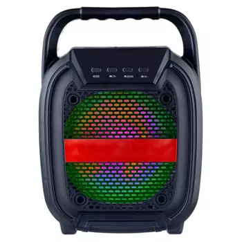 Колонка портативная Perfeo Power Box 5, 5Вт, FM, AUX, USB, microSD, Bluetooth, подсветка, черный (PF_B4193)