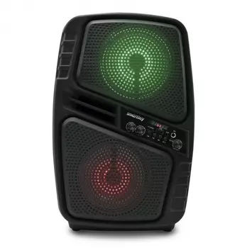 Колонка портативная SmartBuy HEX, 16Вт, FM, AUX, USB, microSD, Bluetooth, подсветка, черный (SBS-5120)