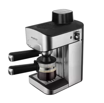 Кофеварка рожковая Red Solution RCM-M1523, 800 Вт, кофе молотый, 350 мл/350 мл, ручной капучинатор, дисплей, черный (RCM-M1523)