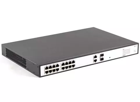 Коммутатор Бастион SKAT PoE-16E-2G-2S, кол-во портов: 16x100 Мбит/с, SFP 2x1 Гбит/с, кол-во SFP/uplink: combo RJ-45/SFP 2x1 Гбит/с, установка в стойку, PoE: 16x30Вт (макс. 260Вт) (SKAT PoE-16E-2G-2S)