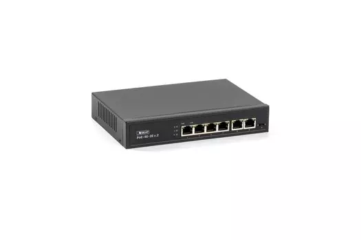 Коммутатор Бастион SKAT PoE-4E-2E v.2, кол-во портов: 4x100 Мбит/с, кол-во SFP/uplink: RJ-45 2x100 Мбит/с, PoE: 4x30 Вт (макс. 65 Вт) (4071)