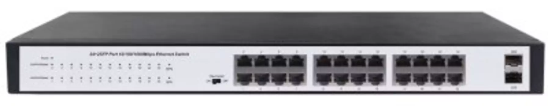 Коммутатор BDCom S1526E, кол-во портов: 24x1 Гбит/с, кол-во SFP/uplink: SFP 2x1 Гбит/с, установка в стойку (S1526E)