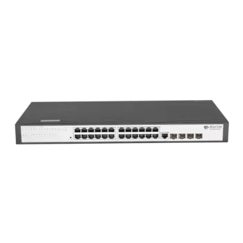 Коммутатор BDCom S2528-C, управляемый, кол-во портов: 24x1 Гбит/с, кол-во SFP/uplink: SFP 4x1 Гбит/с, установка в стойку (S2528-C)