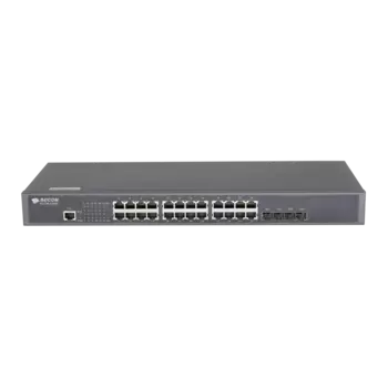 Коммутатор BDCom S2900-24T4X, управляемый, кол-во портов: 24x1 Гбит/с, кол-во SFP/uplink: SFP+ 4x10 Гбит/с, установка в стойку
