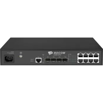 Коммутатор BDCom S2900-8P4X, управляемый, кол-во портов: 8x1 Гбит/с, кол-во SFP/uplink: SFP+ 4x10 Гбит/с, установка в стойку, PoE: 8x30 Вт (макс. 125 Вт) (S2900-8P4X)