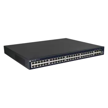 Коммутатор BDCom S3900-48P6X, управляемый, кол-во портов: 48x1 Гбит/с, кол-во SFP/uplink: SFP+ 6x10 Гбит/с, установка в стойку, PoE: 48x30 Вт (макс. 740 Вт)