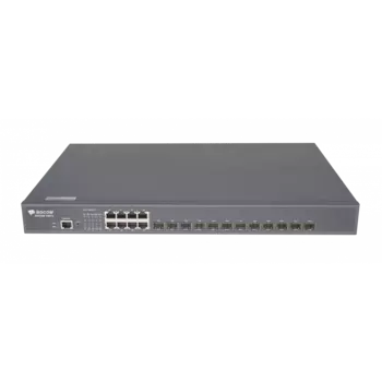 Коммутатор BDCom S5612-2AC, управляемый, кол-во портов: 8x1 Гбит/с, кол-во SFP/uplink: SFP+ 12x10 Гбит/с, установка в стойку