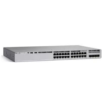 Коммутатор Cisco Catalyst 9200 C9200-24P-E, управляемый, кол-во портов: 24x1 Гбит/с, установка в стойку, PoE: 24x30Вт (макс. 740Вт) (C9200-24P-E)