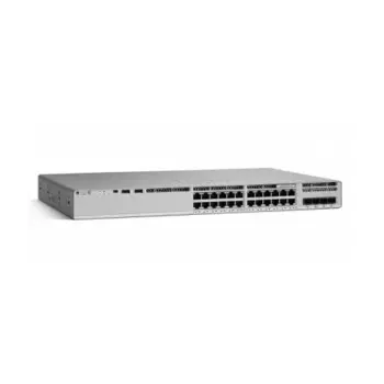 Коммутатор Cisco Catalyst 9200L C9200L-24P-4X-E, управляемый, кол-во портов: 24x1 Гбит/с, кол-во SFP/uplink: SFP+ 4x10 Гбит/с, установка в стойку, PoE: 24x30Вт (макс. 740Вт) (C9200L-24P-4X-E)