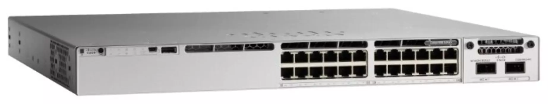 Коммутатор Cisco Catalyst 9300L-24P-4G-E, управляемый, кол-во портов: 24x1 Гбит/с, установка в стойку, PoE (макс. 505W) (C9300L-24P-4G-E)