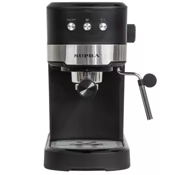 Кофеварка рожковая Supra CMS-1505, 1.1 кВт, кофе молотый, 1.2 л, капучинатор, черный (CMS-1505)