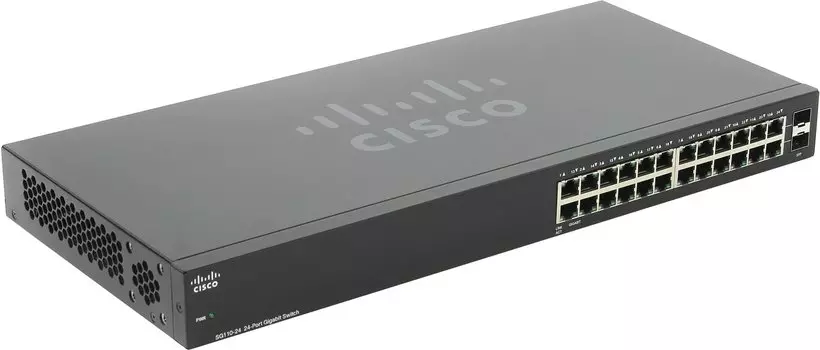 Коммутатор Cisco SG110-24, кол-во портов: 24x1 Гбит/с, установка в стойку (SG110-24-EU)